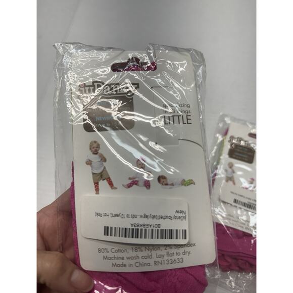 JuDanzy Toddler Leg Warmers Set Of 2 Pair pink solid NWT - Picture 5 of 5